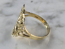 Load image into Gallery viewer, Womens 10K Yellow Gold Modernist Filigree Ring 2.0g E6790