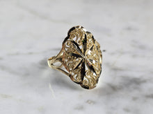Load image into Gallery viewer, Womens 10K Yellow Gold Modernist Filigree Ring 2.0g E6790