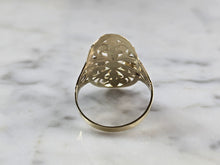 Load image into Gallery viewer, Womens 10K Yellow Gold Modernist Filigree Ring 2.3g E6791