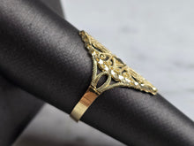 Load image into Gallery viewer, Womens 10K Yellow Gold Modernist Filigree Ring 1.7g E6793