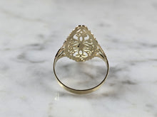 Load image into Gallery viewer, Womens 10K Yellow Gold Modernist Filigree Ring 1.7g E6793