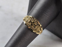 Load image into Gallery viewer, Womens 10K Yellow Gold Modernist Filigree Ring 1.0g E6794