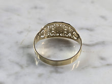 Load image into Gallery viewer, Womens 10K Yellow Gold Modernist Filigree Ring 1.0g E6794