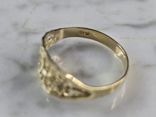 Load image into Gallery viewer, Womens 10K Yellow Gold Modernist Filigree Ring 1.0g E6794