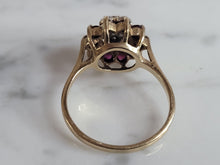 Load image into Gallery viewer, Womens Vintage Estate 14k Yellow Gold Ruby &amp; Diamond Ring 3.1g E6795