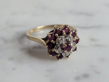 Load image into Gallery viewer, Womens Vintage Estate 14k Yellow Gold Ruby &amp; Diamond Ring 3.1g E6795