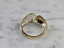 Load image into Gallery viewer, Womens 10K Yellow Gold Modernist Filigree Ring 1.2g E6796