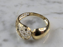 Load image into Gallery viewer, Womens 10K Yellow Gold Modernist Filigree Ring 1.2g E6796