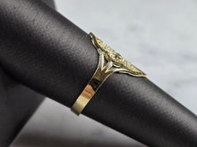 Load image into Gallery viewer, Womens 10K Yellow Gold Modernist Filigree Ring 1.5g E6798