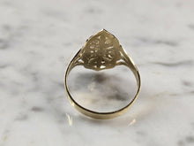 Load image into Gallery viewer, Womens 10K Yellow Gold Modernist Filigree Ring 1.5g E6798