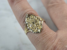 Load image into Gallery viewer, Womens 10K Yellow Gold Modernist Filigree Ring 1.5g E6798