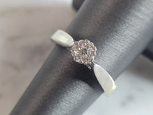 Load image into Gallery viewer, Womens Vintage Estate 10K White Gold Diamond Ring, 3.6g E6799