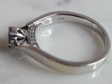 Load image into Gallery viewer, Womens Vintage Estate 10K White Gold Diamond Ring, 3.6g E6799