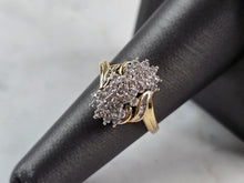 Load image into Gallery viewer, Womens Vintage Estate 10k Yellow Gold Diamond Ring 2.7g E6819