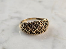 Load image into Gallery viewer, Womens Vintage Estate 10K Yellow Gold Modernist Ring 4.0g E6820