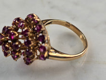 Load image into Gallery viewer, Womens Vintage Estate 18K Yellow Gold Pink Sapphire Ring 5.3g E6834