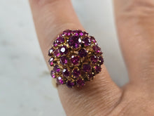 Load image into Gallery viewer, Womens Vintage Estate 18K Yellow Gold Pink Sapphire Ring 5.3g E6834