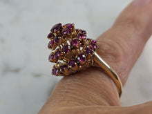 Load image into Gallery viewer, Womens Vintage Estate 18K Yellow Gold Pink Sapphire Ring 5.3g E6834