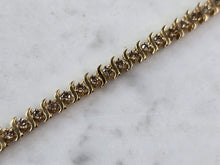 Load image into Gallery viewer, Womens Vintage Estate 10K Gold Diamond Tennis Bracelet 8.3g E6837