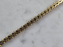 Load image into Gallery viewer, Womens Vintage Estate 14K Yellow Gold Diamond Tennis Bracelet 11.7g E6838