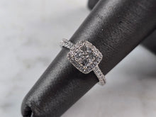 Load image into Gallery viewer, Womens Vintage Estate 10K White Gold Diamond Engagement Ring 2.3g E6849