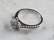 Load image into Gallery viewer, Womens Vintage Estate 10K White Gold Diamond Engagement Ring 2.3g E6849