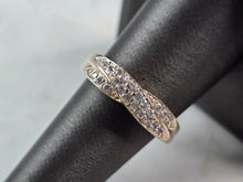 Load image into Gallery viewer, Womens Vintage Estate Sterling Silver Modernist CZ Ring 3.9g E6857