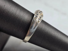 Load image into Gallery viewer, Womens Vintage Estate Sterling Silver Modernist CZ Ring 3.9g E6857