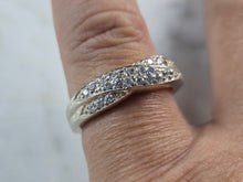 Load image into Gallery viewer, Womens Vintage Estate Sterling Silver Modernist CZ Ring 3.9g E6857