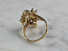 Load image into Gallery viewer, Womens Vintage Estate 14k Gold Sapphire Diamond Ring 7.0g E6866