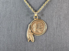 Load image into Gallery viewer, Vintage Estate 14k Yellow Gold Necklace Washington Redskins Pendant 6.6g E6869