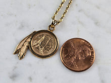 Load image into Gallery viewer, Vintage Estate 14k Yellow Gold Necklace Washington Redskins Pendant 6.6g E6869