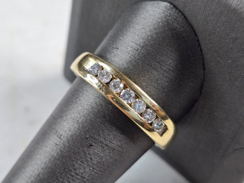 Mens Vintage Estate 14K Yellow Gold Diamond Ring 6.2g E6872