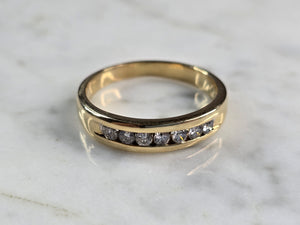 Mens Vintage Estate 14K Yellow Gold Diamond Ring 6.2g E6872