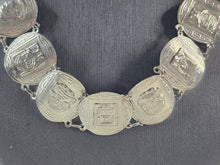 Load image into Gallery viewer, Womens Vintage Estate Sterling Silver Mayan Necklace 65.7g E6878