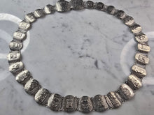 Load image into Gallery viewer, Womens Vintage Estate Sterling Silver Mayan Necklace 65.7g E6878