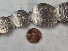Load image into Gallery viewer, Womens Vintage Estate Sterling Silver Mayan Necklace 65.7g E6878