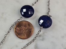 Load image into Gallery viewer, Womens Sterling Silver Natural Sapphire Necklace 12.5g E6880