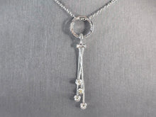 Load image into Gallery viewer, Womens Sterling Silver Modernist CZ Pendant Necklace 6.4g E6881