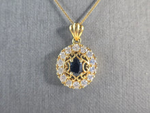 Load image into Gallery viewer, Womens Estate Sterling Silver Gold Tone Modernist Pendant Necklace 6.5g E6882