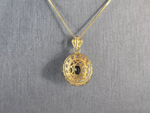 Load image into Gallery viewer, Womens Estate Sterling Silver Gold Tone Modernist Pendant Necklace 6.5g E6882