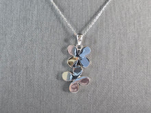 Load image into Gallery viewer, Womens Sterling Silver Blue Opal Daisy Flower Pendant Necklace 4.8g E6891
