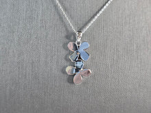 Load image into Gallery viewer, Womens Sterling Silver Opal Modernist Daisy Flower Pendant Necklace 4.8g E6892