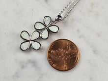 Load image into Gallery viewer, Womens Sterling Silver Opal Modernist Daisy Flower Pendant Necklace 4.8g E6892