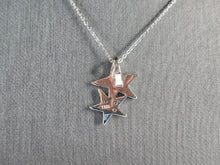 Load image into Gallery viewer, Womens Sterling Silver Blue Opal Star Pendant Necklace 3.8g E6894
