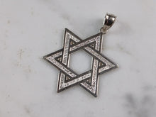 Load image into Gallery viewer, Sterling Silver Jewish Judaica Star of David Pendant Necklace, 2.6g E6898