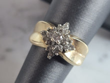 Load image into Gallery viewer, Womens Vintage Estate 14K Yellow Gold Diamond Ring 6.9g E6900