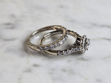 Load image into Gallery viewer, Womens Vintage Estate 14K White Gold Diamond Ring Set, 5.7g E6903