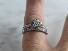 Load image into Gallery viewer, Womens Vintage Estate 14K White Gold Diamond Ring Set, 5.7g E6903