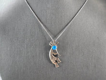 Load image into Gallery viewer, Vintage Estate Sterling Silver Southwestern Kokopelli Pendant Necklace 3.9g E690